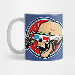 3D Glasses Skull Pop Art Ave Mug